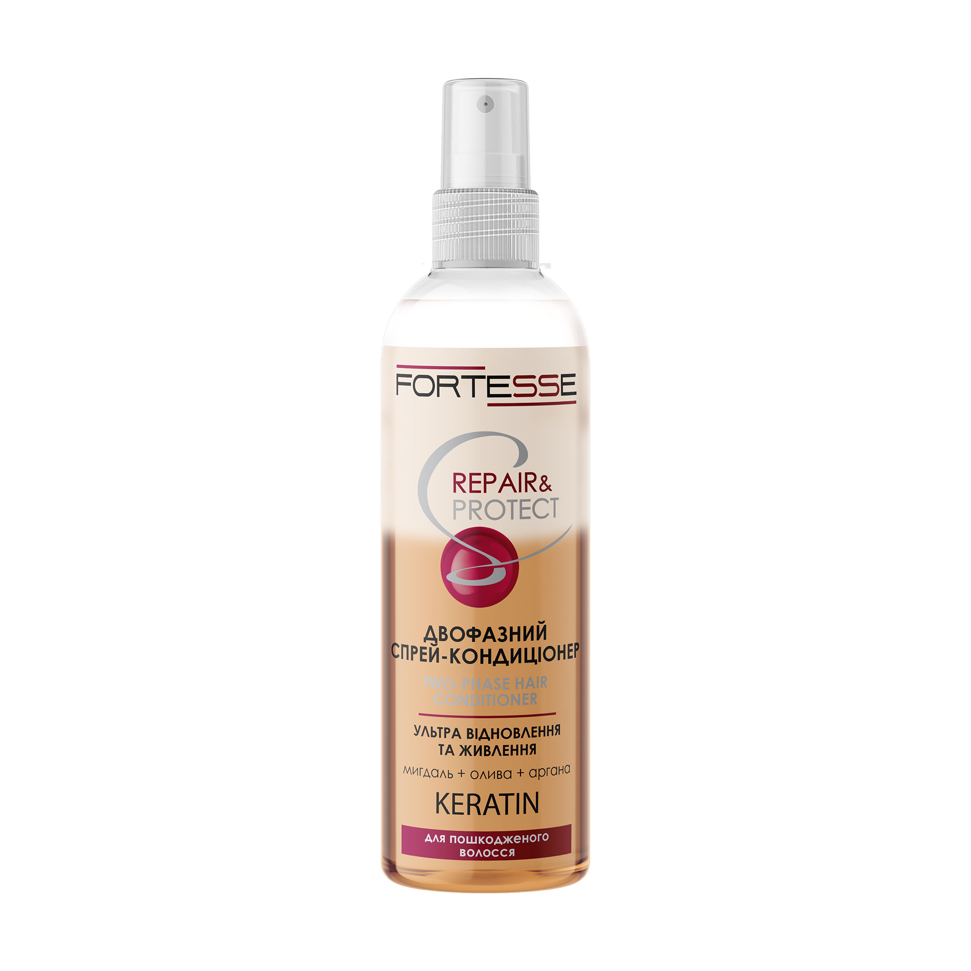Двофазний спрей-кондиціонер Fortesse Professional Repair &amp; Protect Two-Phase Hair Conditioner для пошкодженого волосся, 250 мл